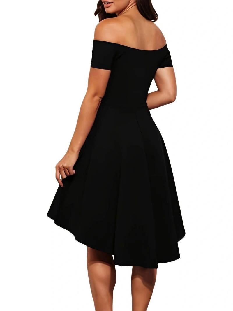 Dam Off-Shoulder Klänning Elegant Silhuett 3