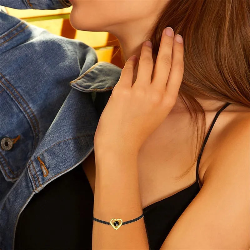 Fotoprojektion Hjärta Armband - De bästa minnena i ditt armband