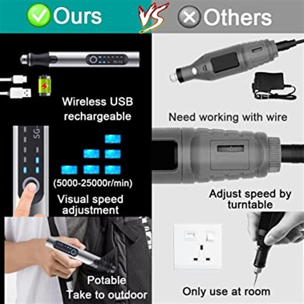 Manuell Graveringspenna för Trä, Glas, Läder och Sten - Hållbar Plast och Metall-4