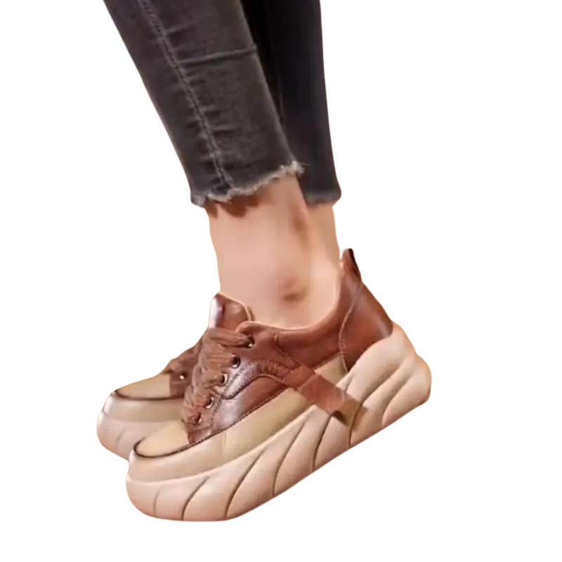 Mjuka sneakers med tjock sula för kvinnor