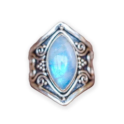 Bohemisk stil månsten ring