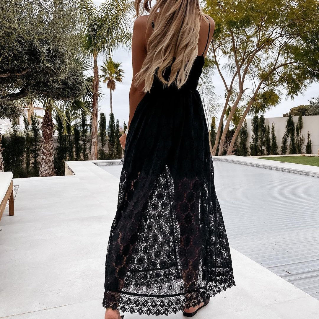 Dam Jumpsuit Elegant Viskos Lätt Sommarstil-6