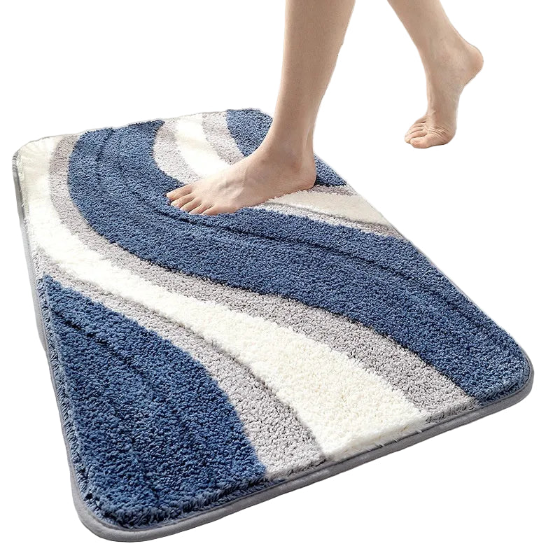Badrumsmatta Modern Wave Design 0