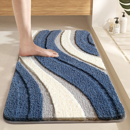 Badrumsmatta Modern Wave Design 1