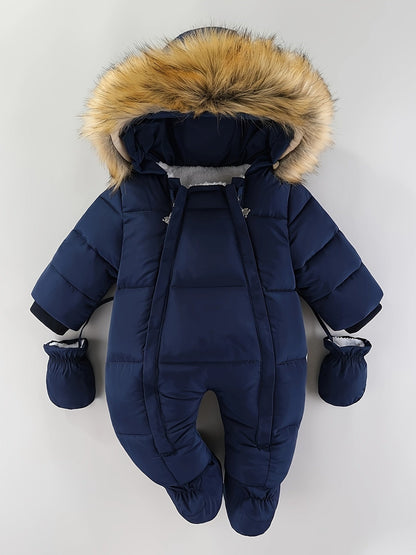 Barn Overall Vinter med Huva och Handvärmare 3