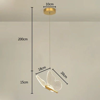 Barnens LED Lampa med Fjäril Design 0