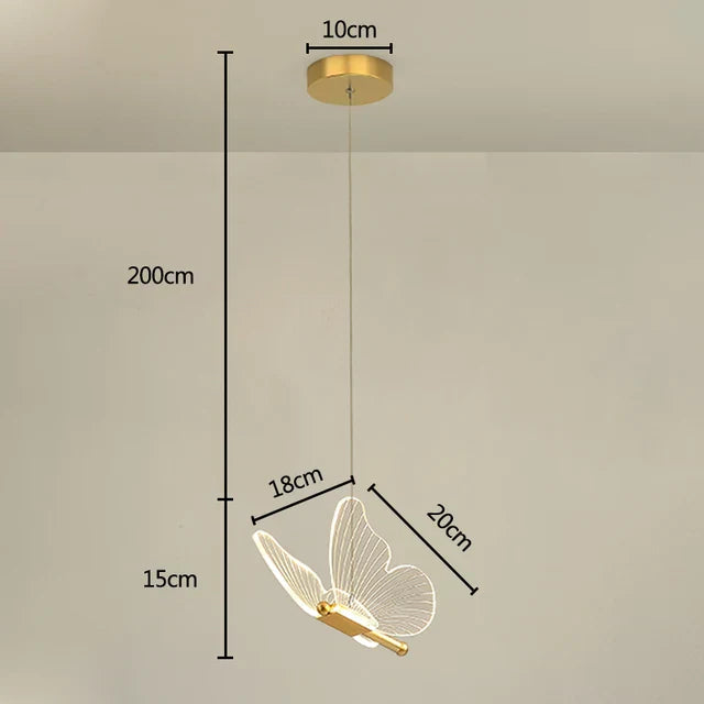 Barnens LED Lampa med Fjäril Design 0