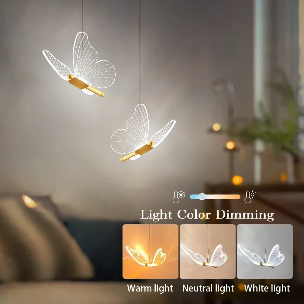 Barnens LED Lampa med Fjäril Design 3
