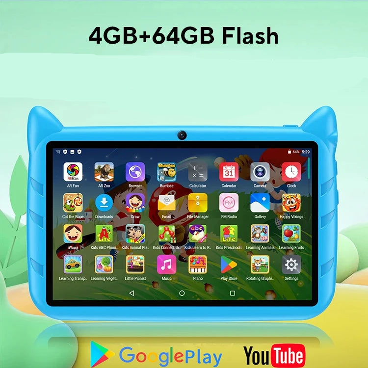 Barns 7-tums Surfplatta Android 13 med 4GB RAM och 64GB ROM 1