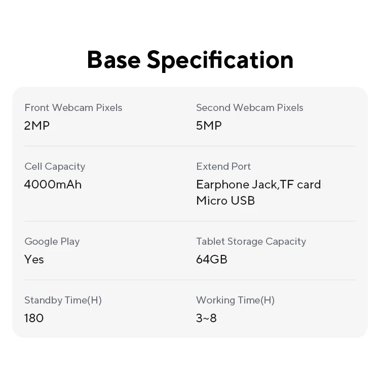 Barns 7-tums Surfplatta Android 13 med 4GB RAM och 64GB ROM 4