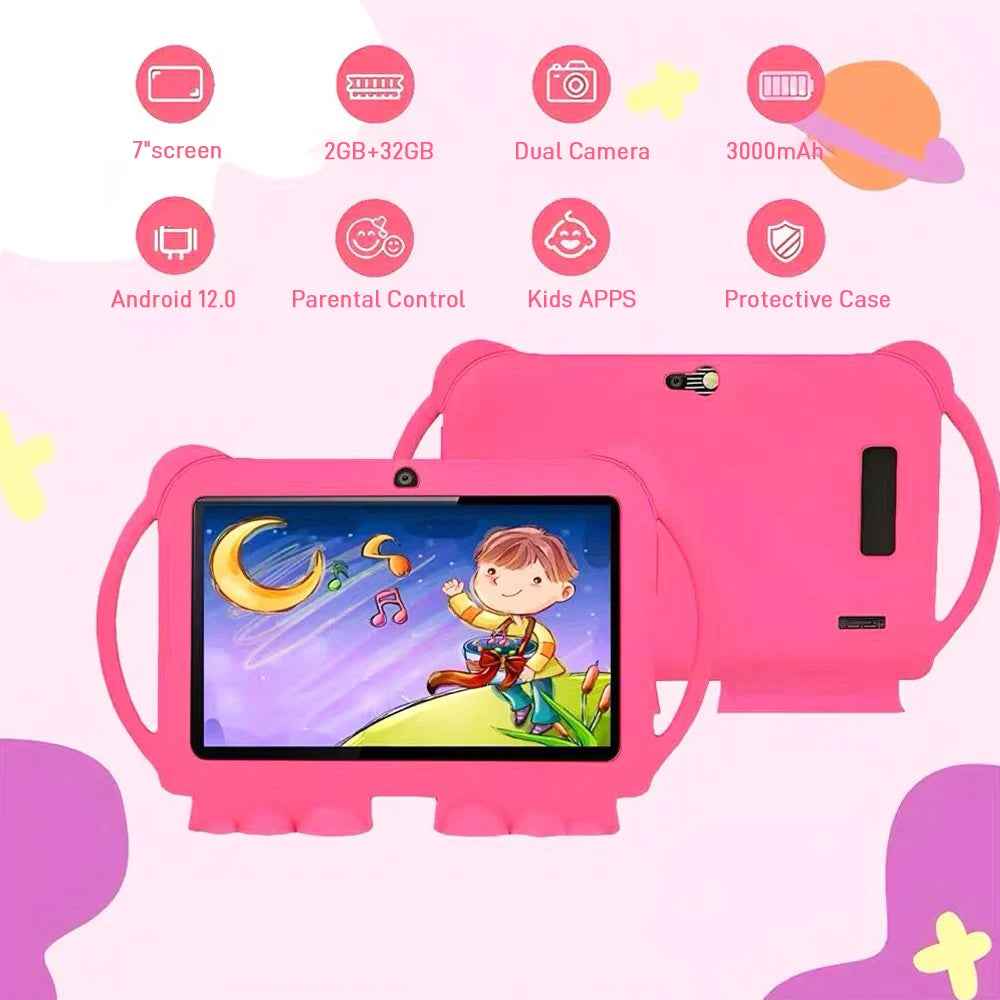 Barns 7-tums Tablet Android 12 Utbildning 32GB 1