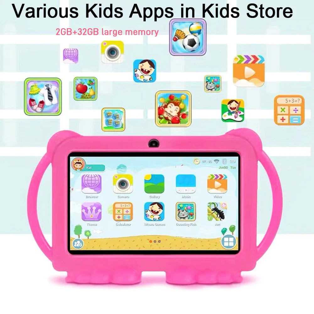Barns 7-tums Tablet Android 12 Utbildning 32GB 3