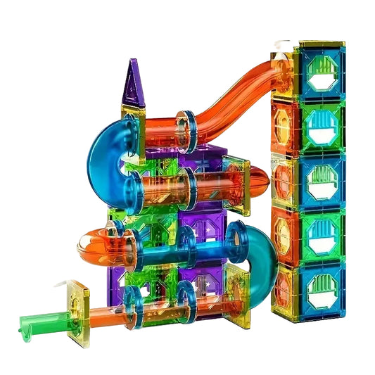 Barns Byggklossar med LED-ljus – 69-delars Magnetisk Konstruktionsleksak 0