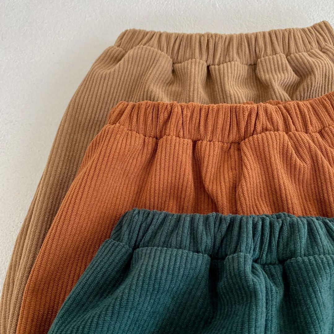 Barns Corduroy Set Mjuk och Andningsbar 4