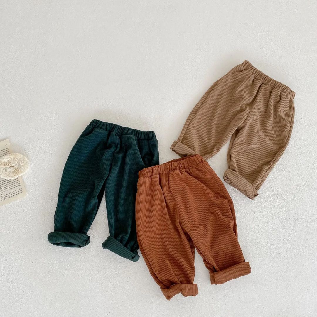 Barns Corduroy Set Mjuk och Andningsbar 6