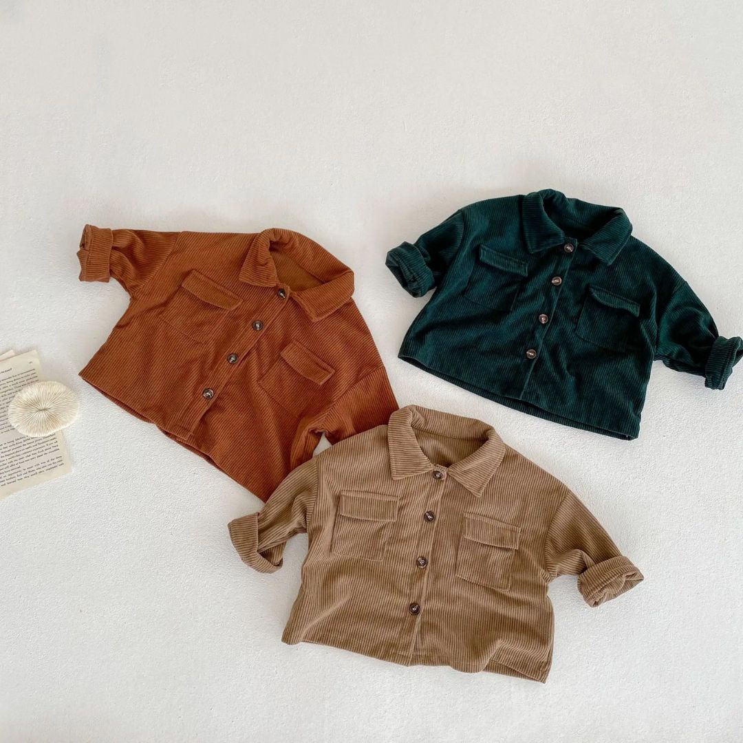 Barns Corduroy Set Mjuk och Andningsbar 7