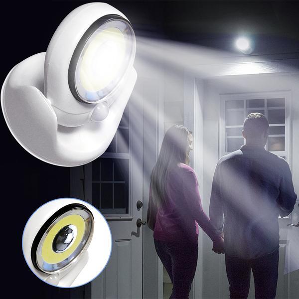 Batteridriven LED Lampa med Rörelsesensor och Justerbar Riktning 0