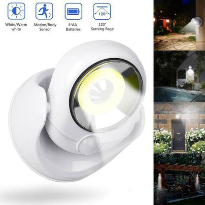 Batteridriven LED Lampa med Rörelsesensor och Justerbar Riktning 1