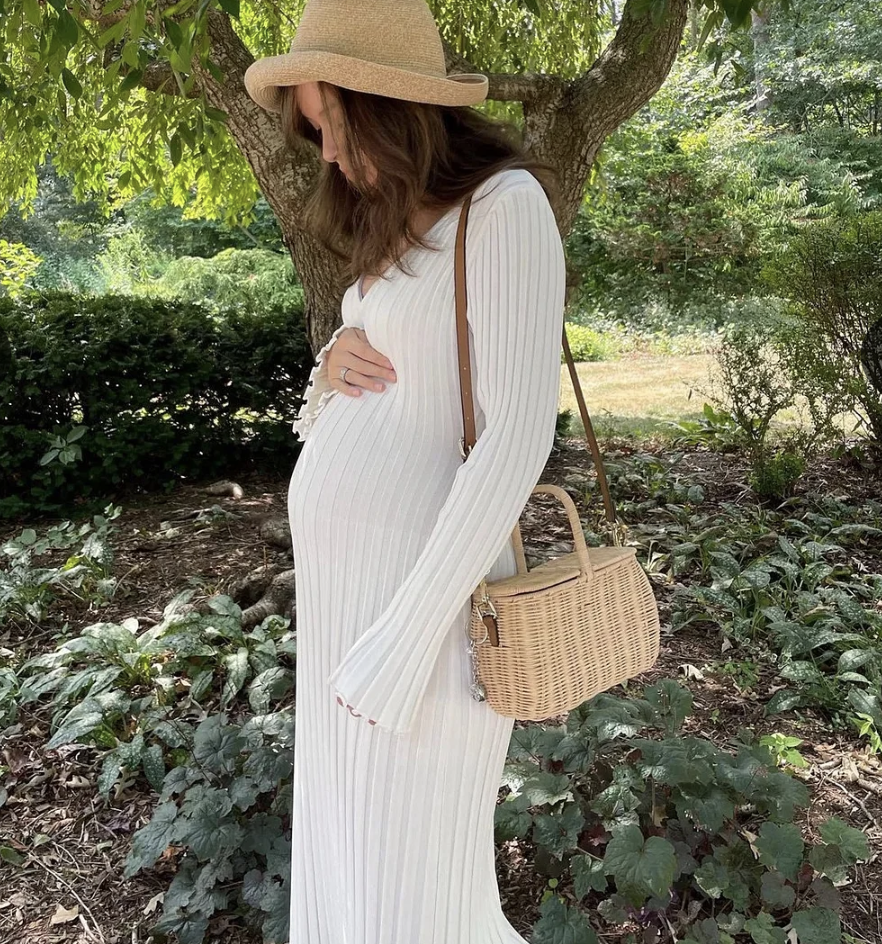 Långklänning Dam Tidlös Design Bomull för Fest och Vardag-3