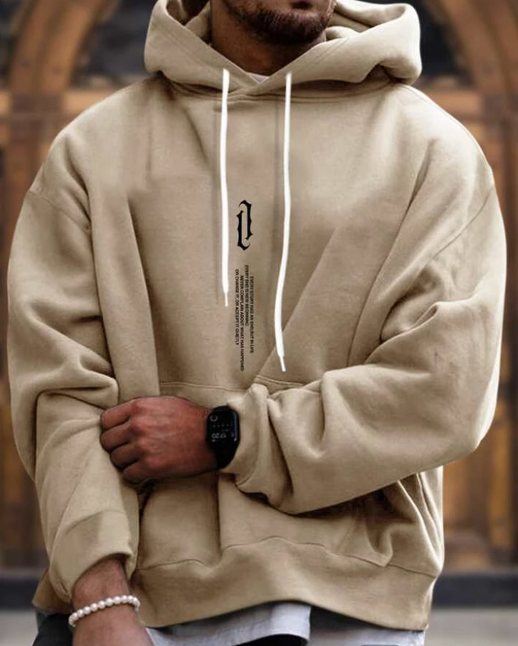 Hoodie Herr Elegant Mjuk 100% Bomull 3