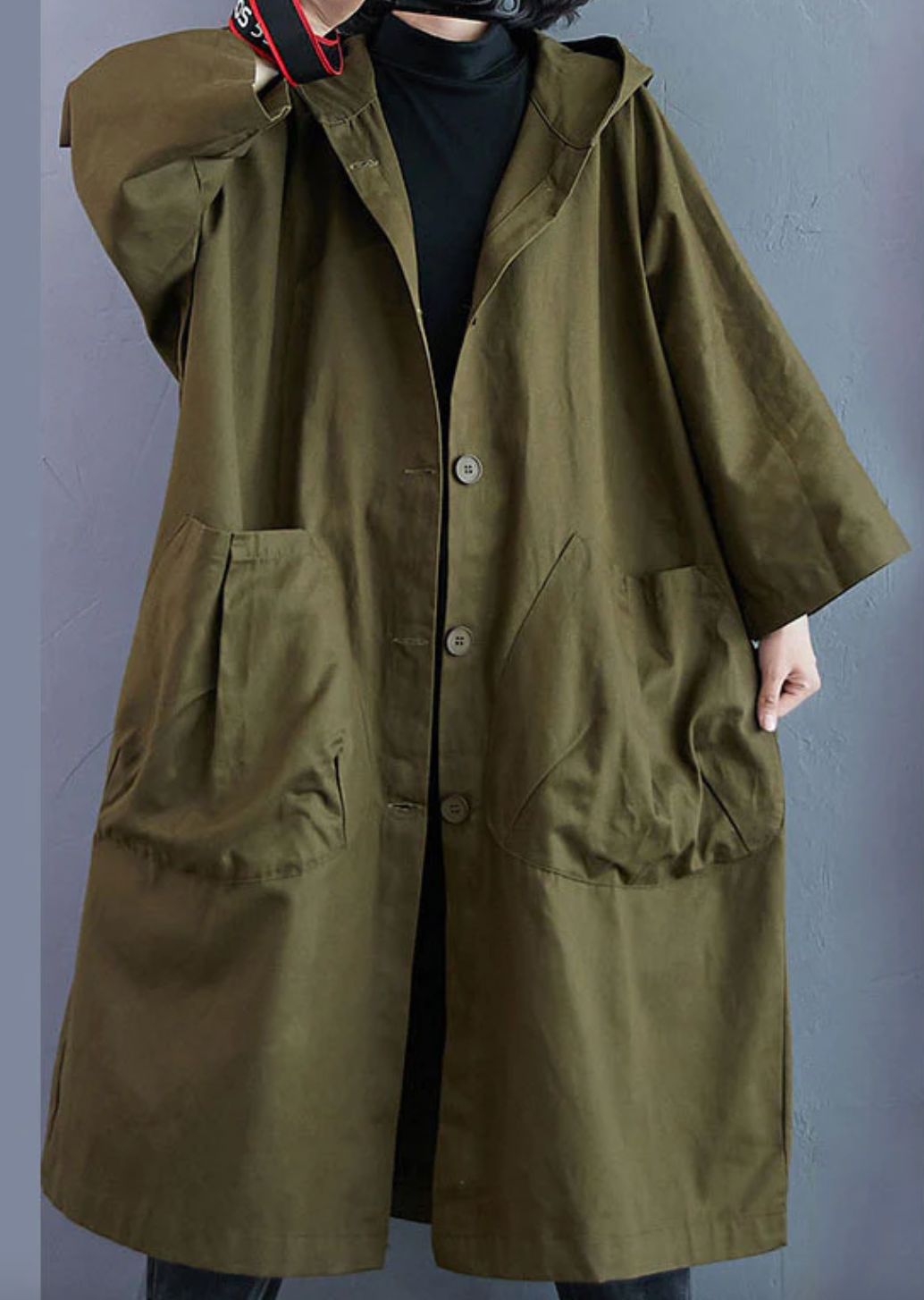 Damjacka Lång Trendig Varm Polyester för Höst och Vinter-2