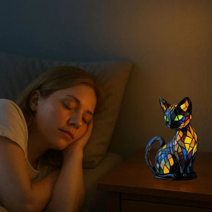 Bordslampa Katt Design Handgjord för Mysig Atmosfär 4