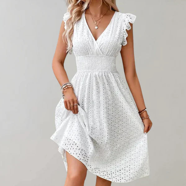 Variant image for Dam Midiklänning Elegant Polyester för Sommar-1