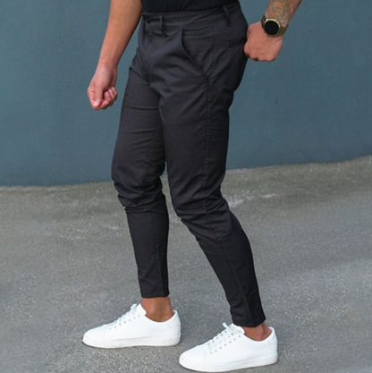 Herrbyxor Modern Design Högkvalitativt Material Svart Grå Blå-2