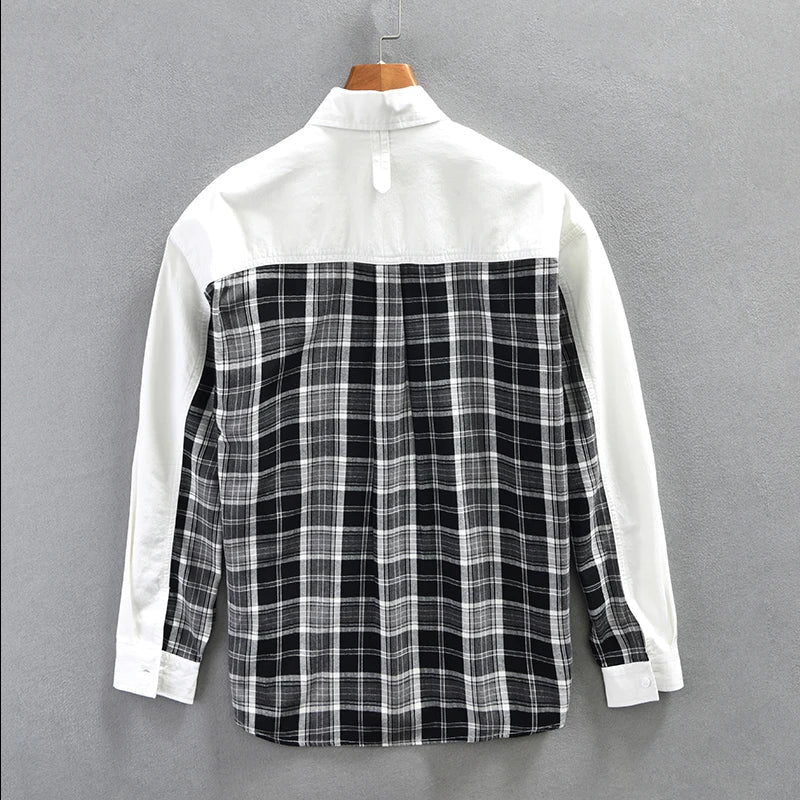Herrskjorta Casual Stil Mjuk Bomull 2