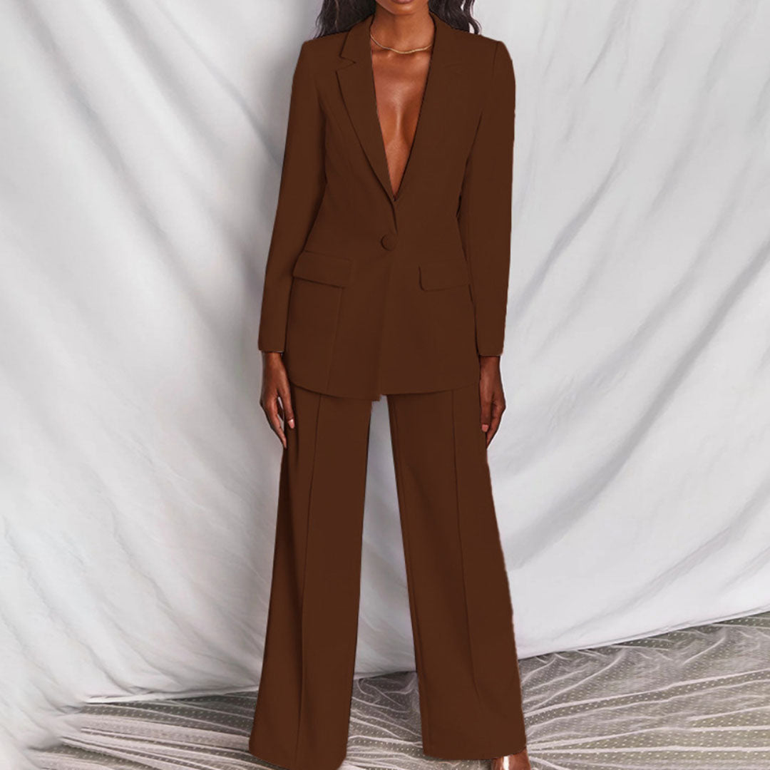 Variant image for Dam Blazer Set Elegant Design Polyester Byxor-11