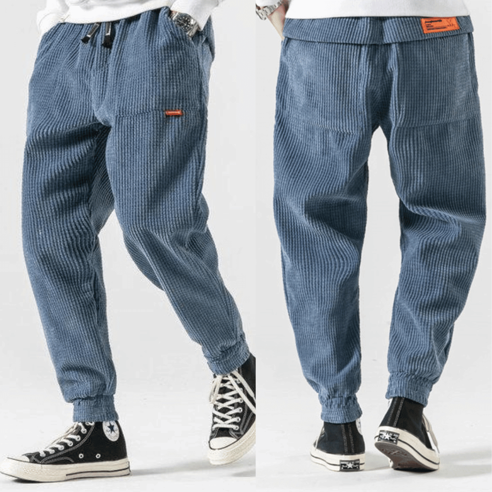 Herrbyxor Klassisk Stil Mjuk Corduroy Sladdtyg-2