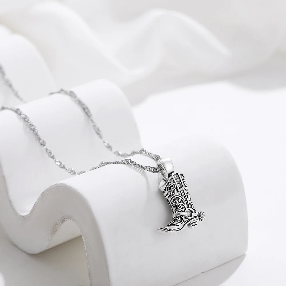Cowboy Boot Halsband i Guld eller Silver 3