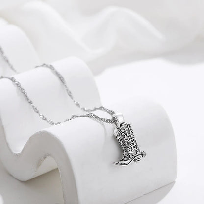 Cowboy Boot Halsband i Guld eller Silver 3
