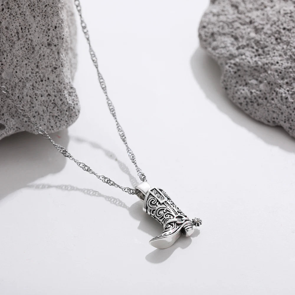 Cowboy Boot Halsband i Guld eller Silver 4