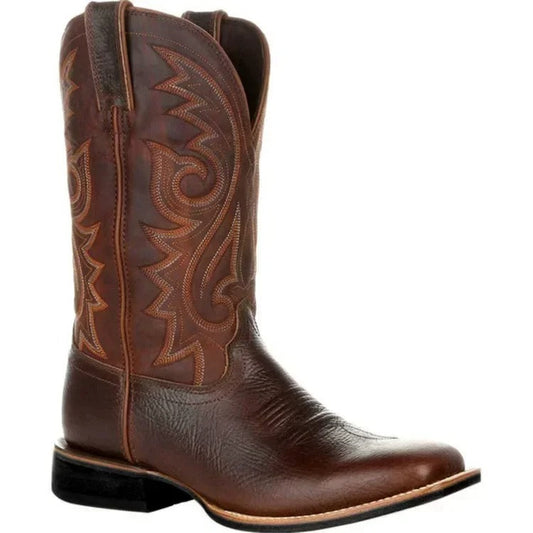 Cowboystövlar i konstläder för män 0
