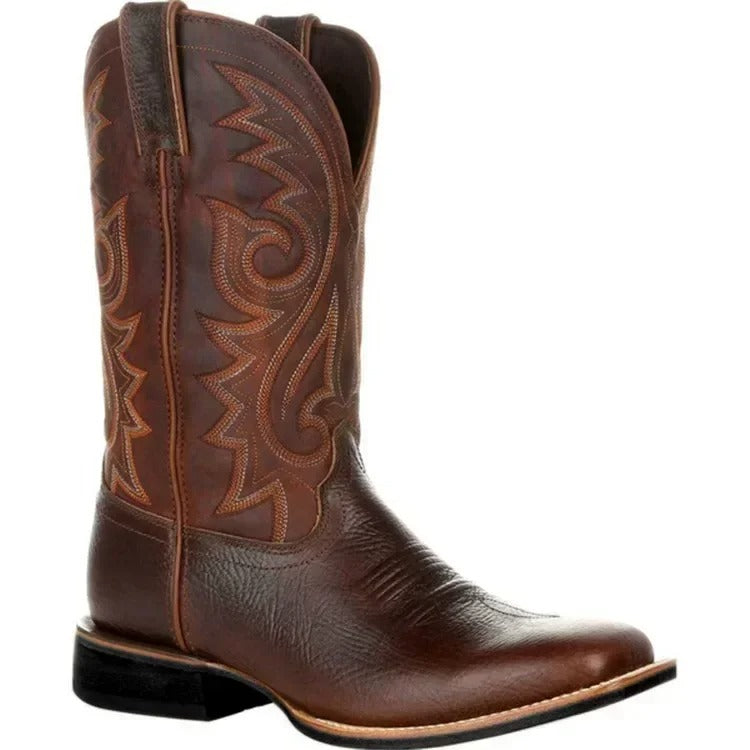Cowboystövlar i konstläder för män 0