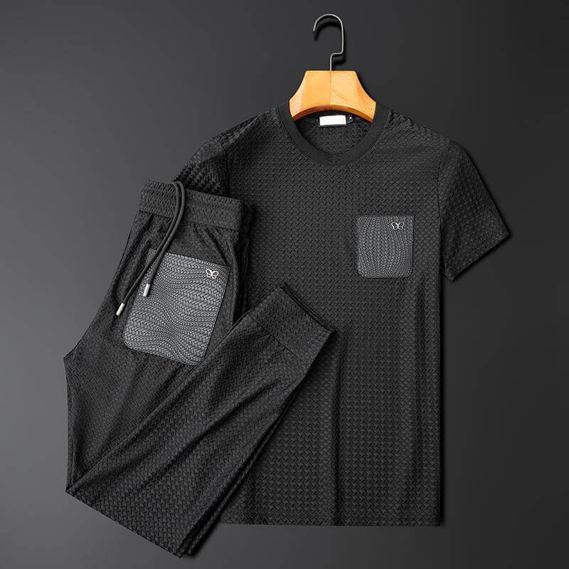 Herr Tvådelad Leisure Set Bekväm Polyester 6