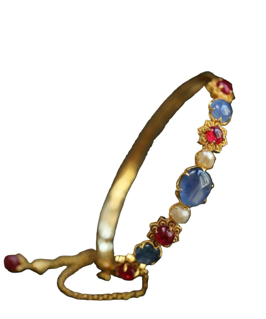 Dam Armband Pärlor och Kristaller Förgylld Design 0