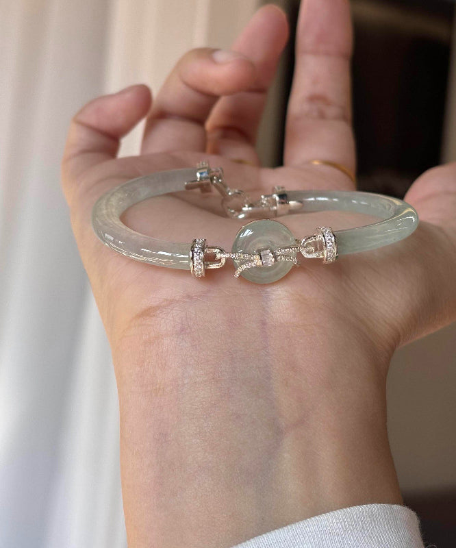 Dam Armband med Jadeinlägg och Cyanlegering Tidlös Design 2