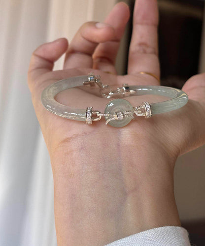 Dam Armband med Jadeinlägg och Cyanlegering Tidlös Design 2