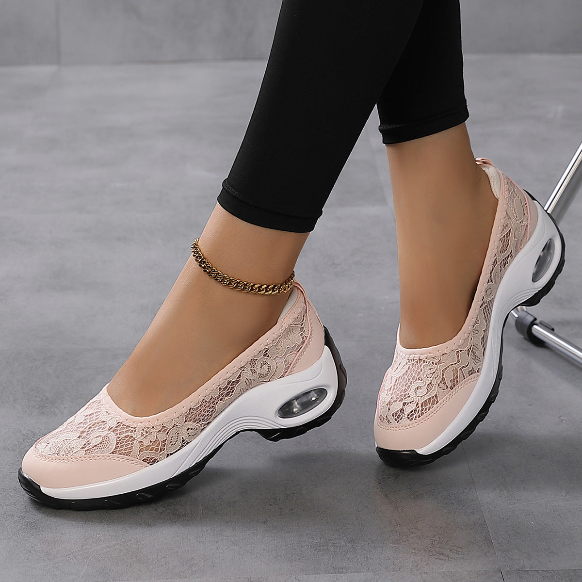 Dam Ballerina Skor Med Spetstopp 0