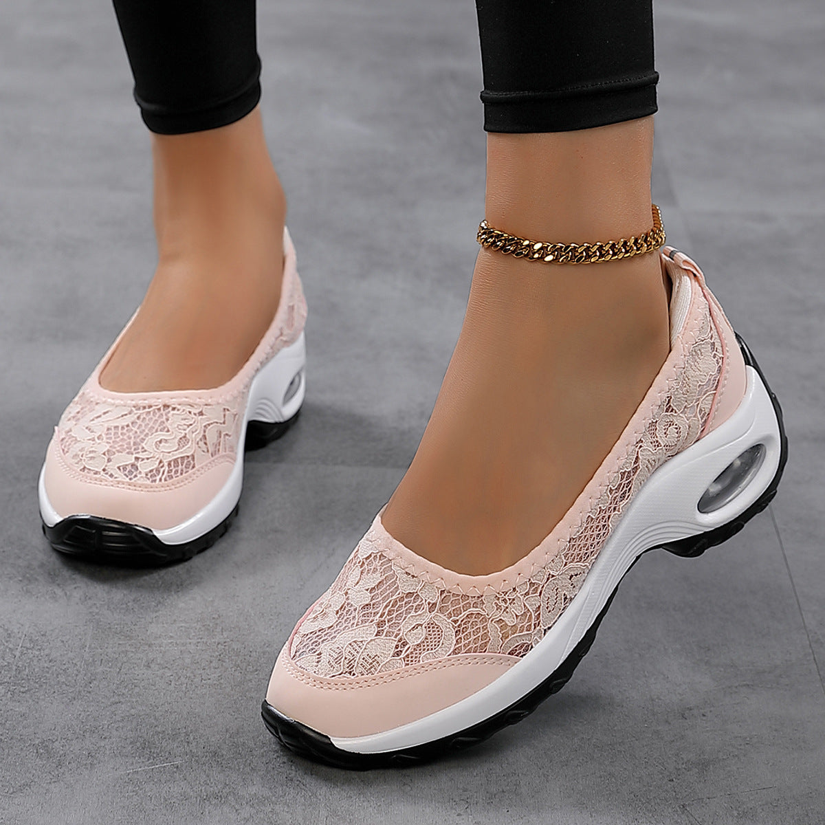 Dam Ballerina Skor Med Spetstopp 2