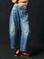 Dam Barrel Jeans Leopardmönster Med Medelhög Midja Bomull Elastan 5