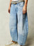 Dam Barrel Jeans Leopardmönster Med Medelhög Midja Bomull Elastan 8