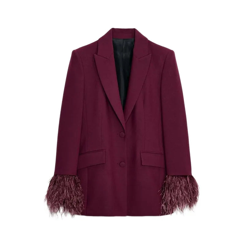 Dam Blazer Set med Breda Ben 6