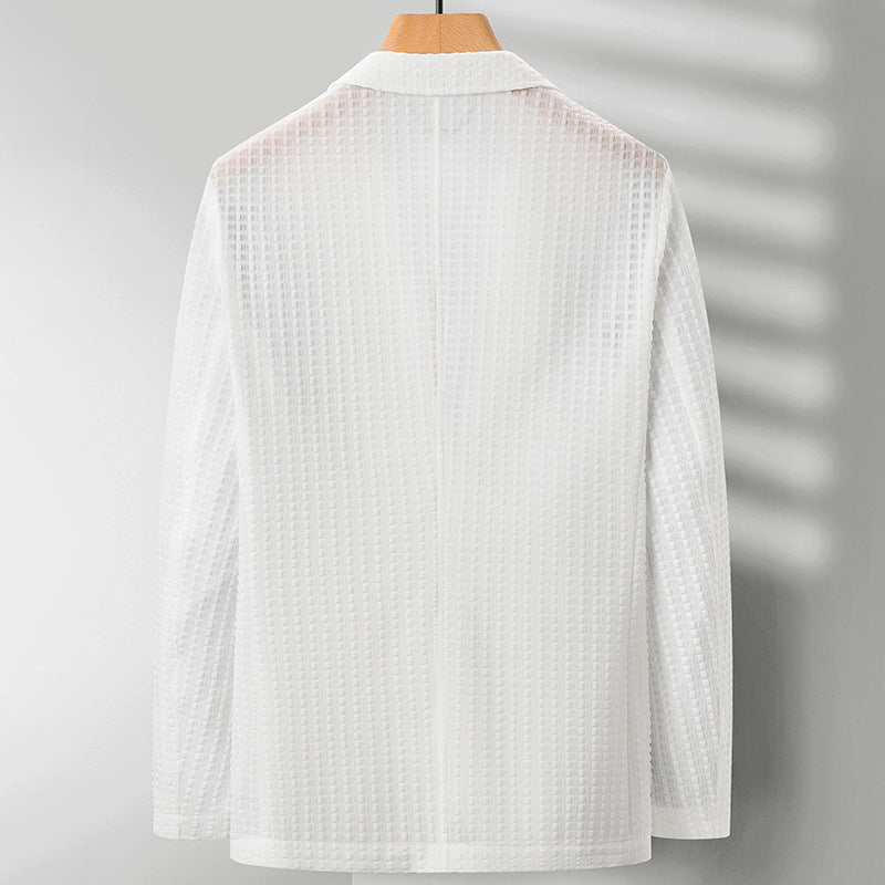 Dam Blazer Waffle Knit Elegant Viskosblandning 1