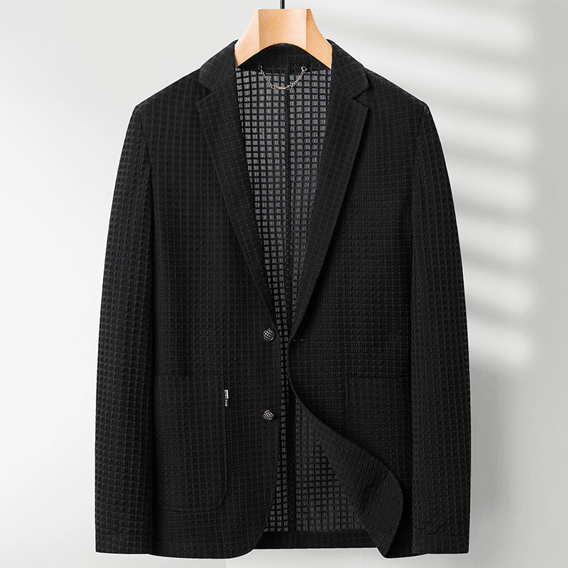Dam Blazer Waffle Knit Elegant Viskosblandning 2