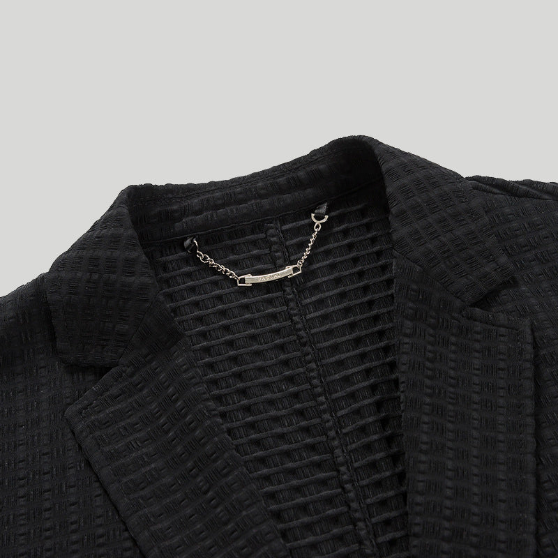 Dam Blazer Waffle Knit Elegant Viskosblandning 3