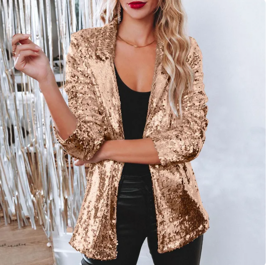 Dam Blazer med Paljetter 6