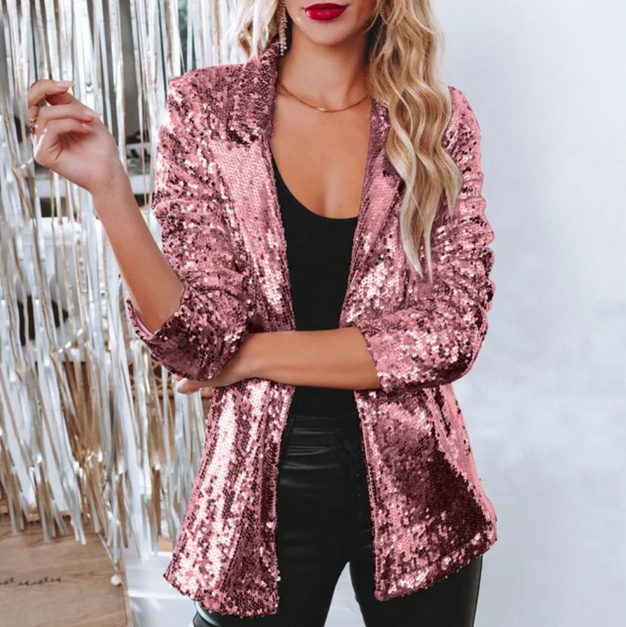 Dam Blazer med Paljetter 8